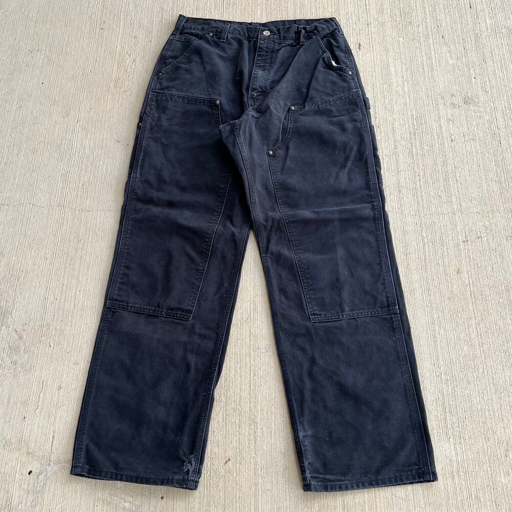 Carhartt black double knee work wear carpenter pants